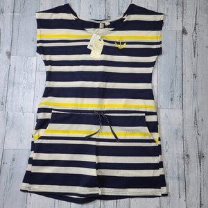 Beach By Exists Yellow, Blue & White Striped Pull/on Pant Dress Size: XL